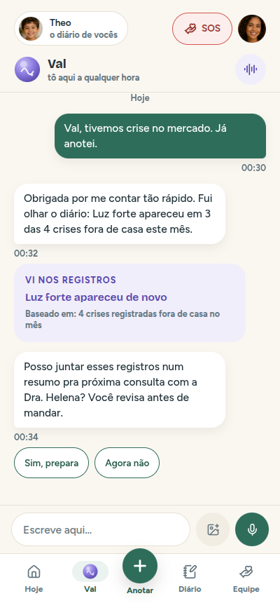 Conversa com a Val, a assistente do elo
